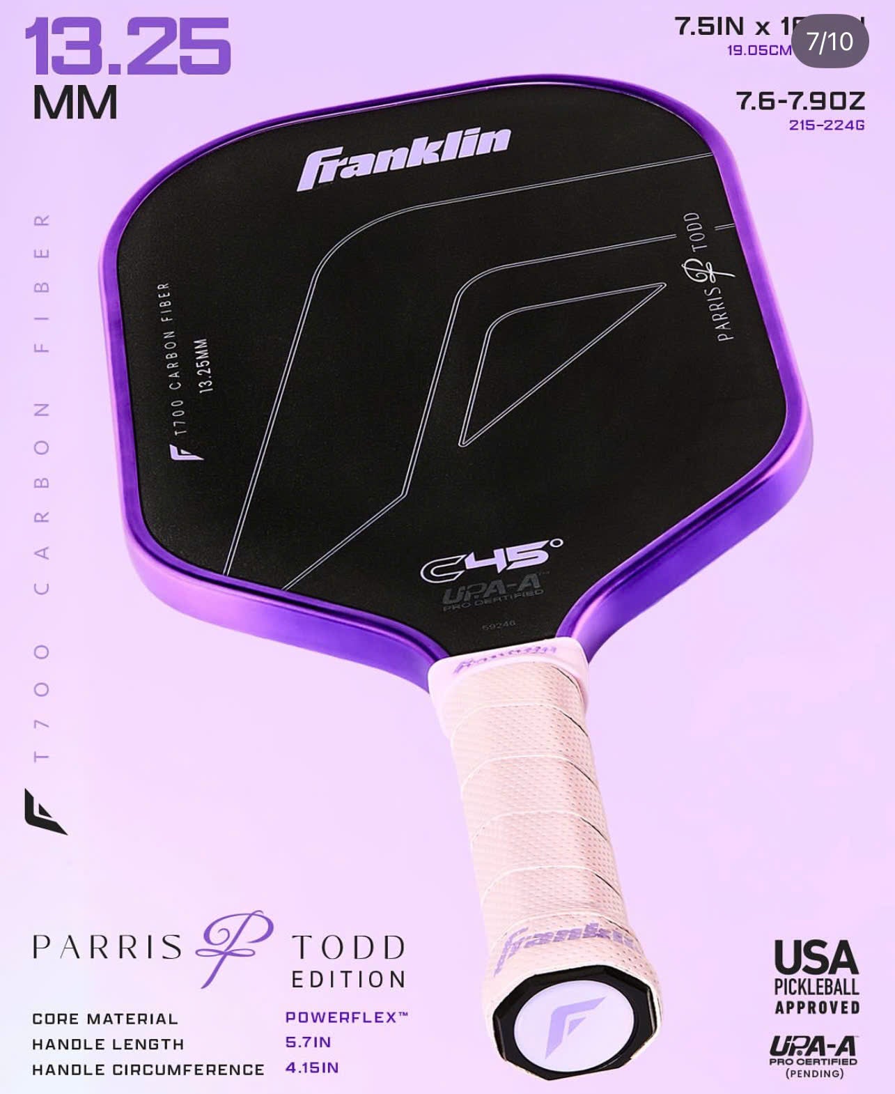 Franklin C45° Parris Todd Edition Pickleball Racket