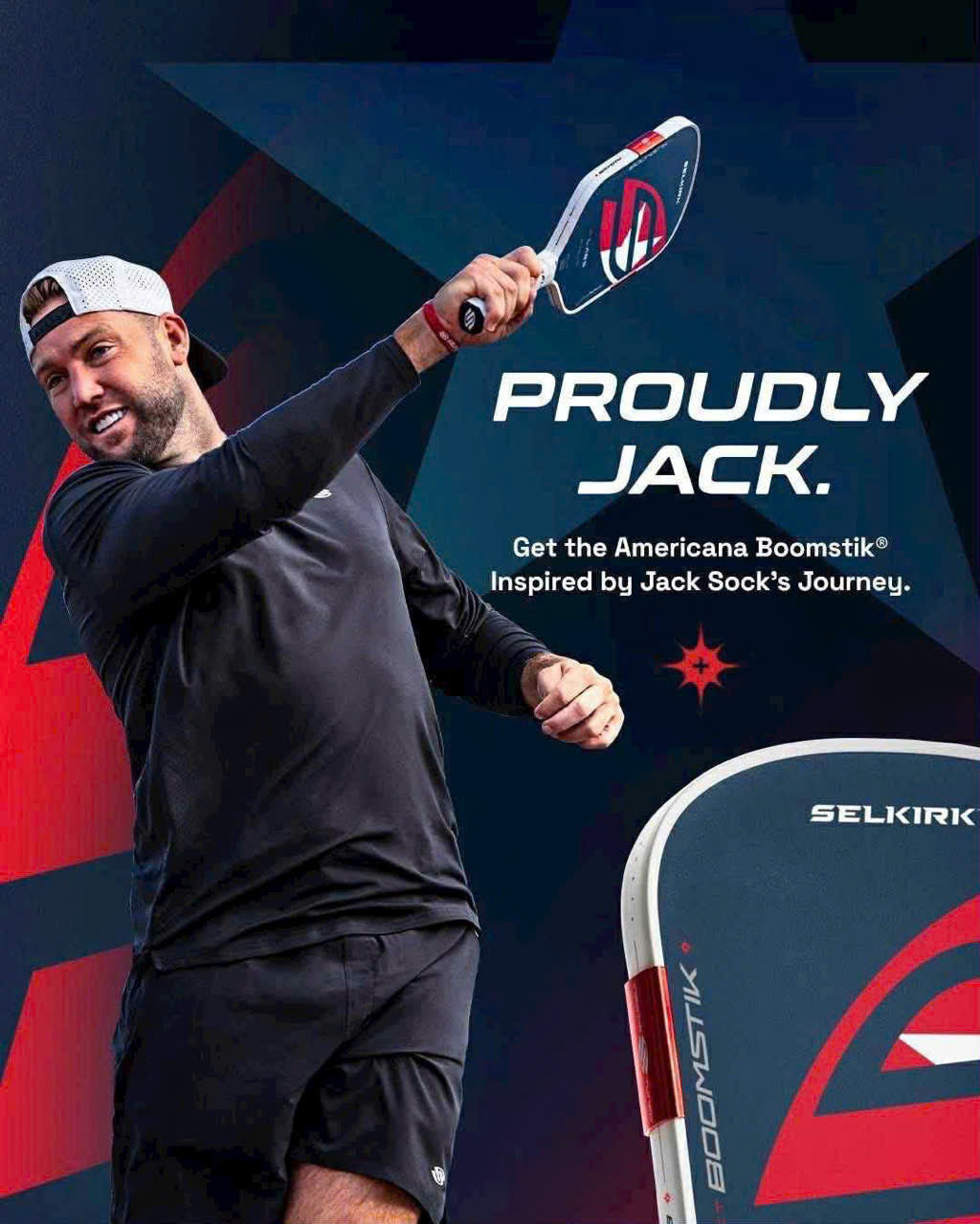 Pickleball Paddle Selkirk LABS Americana Boomstik - Asia Edition