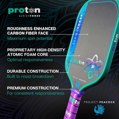 Proton Series 3 Pickleball Racket - Project Peacock