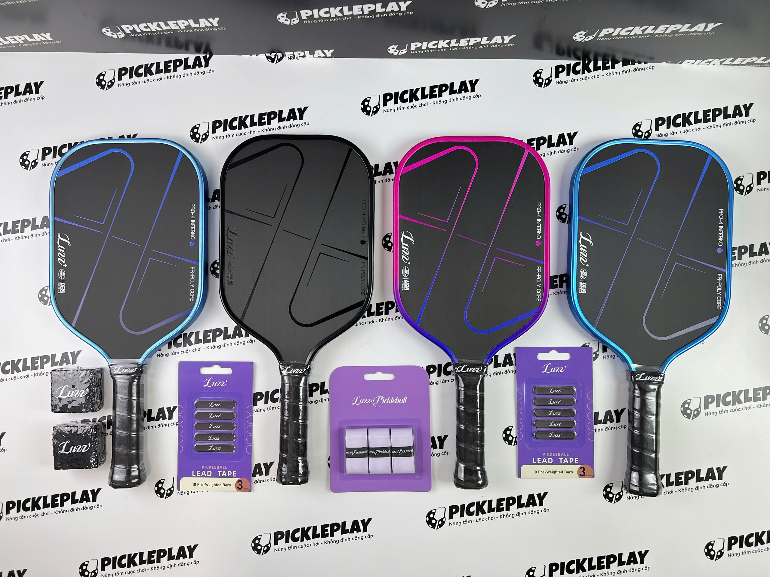 Pickleball Paddle Luzz Pro 4 Inferno MPP Blue Blaze (Limited