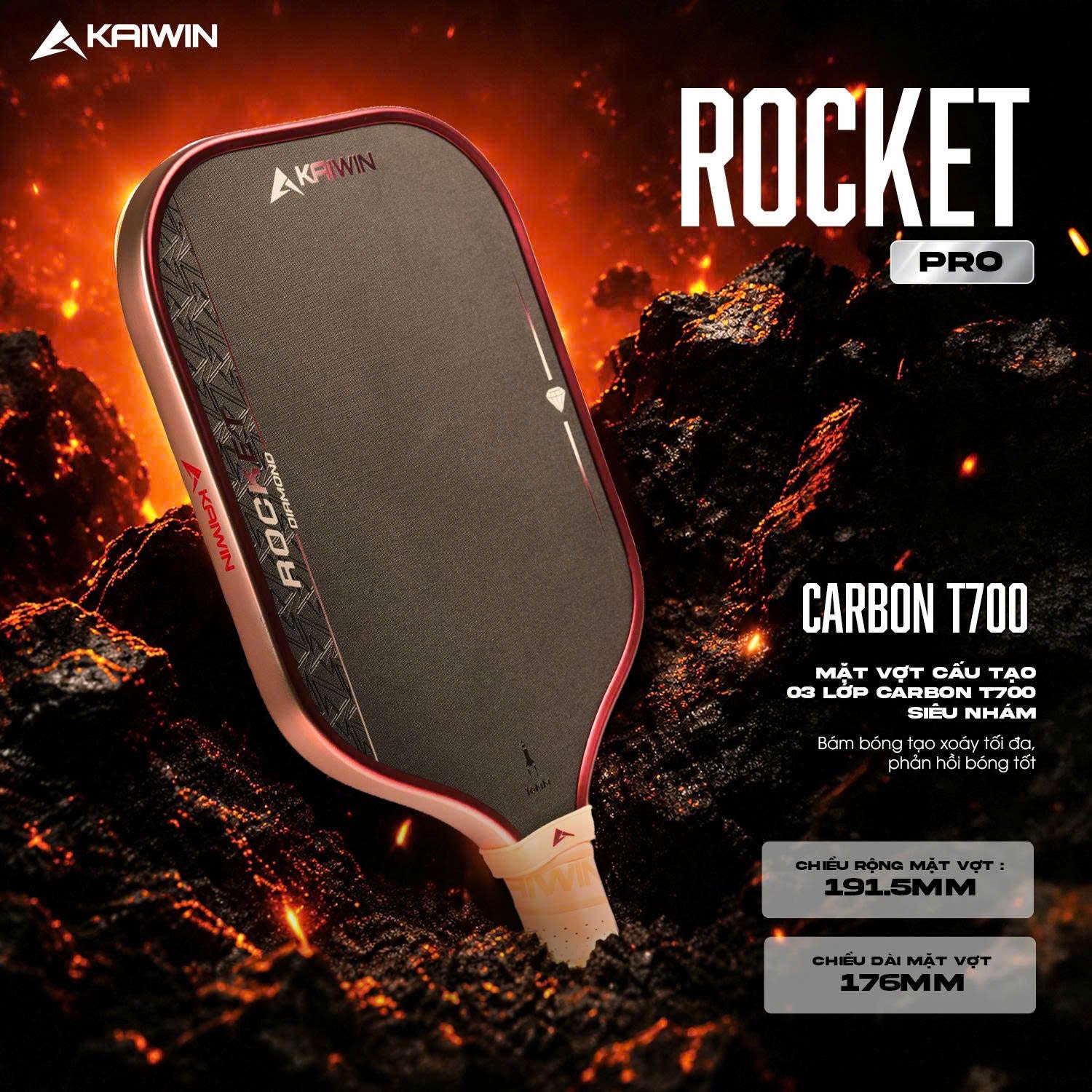 Vợt Pickleball Kaiwin Diamond Rocket Pro