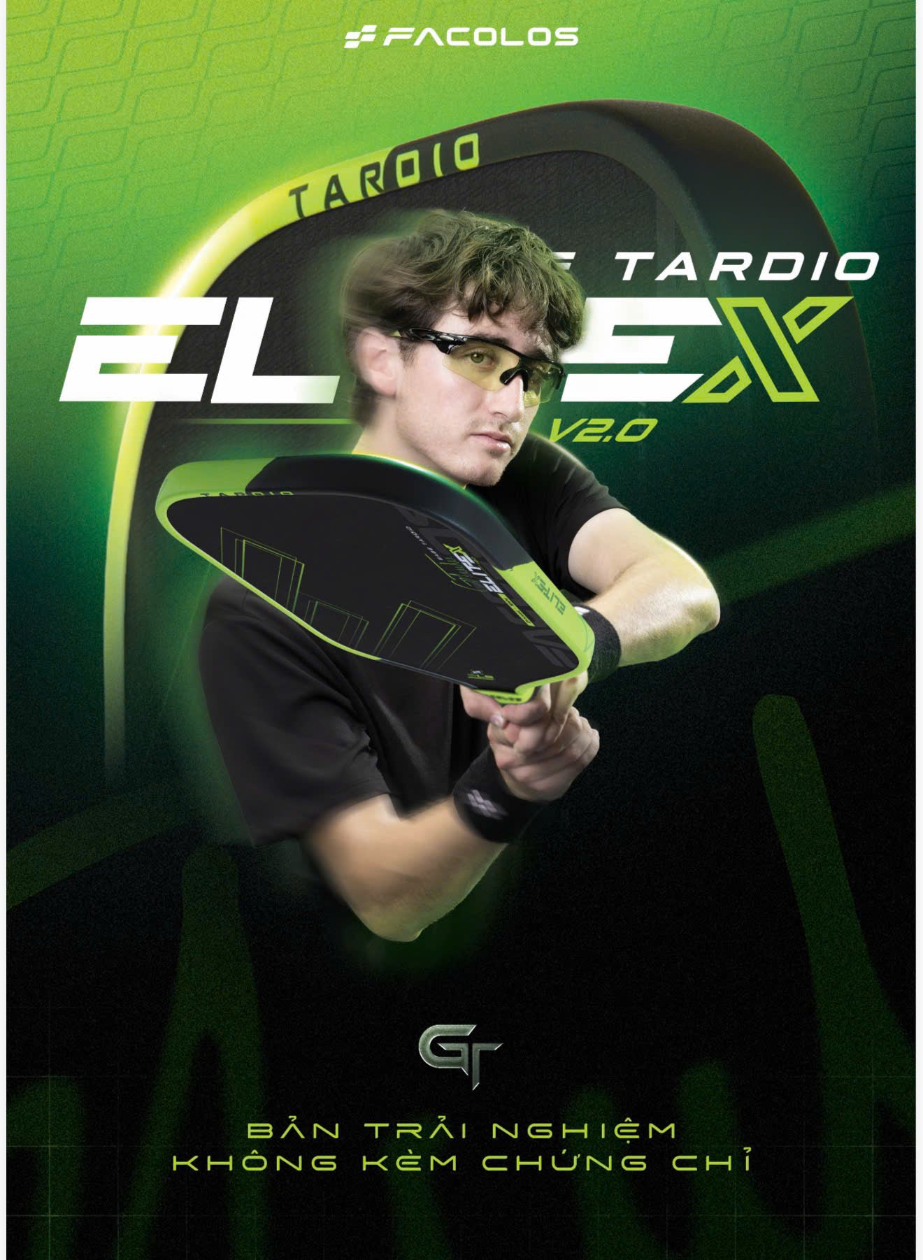 Facolos EliteX 2.0 Gabe Tardio Edition Pickleball Paddle — Carbon