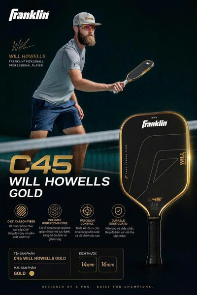 Vợt Pickleball Franklin C45° Will Howells Gold Edition